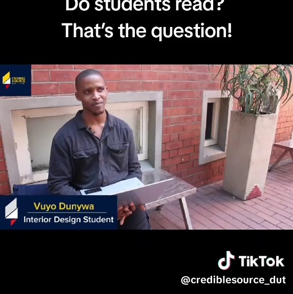 Recent research shows a worrying decline in student reading habits. We spoke to DUT City Campus students to find out whether they still make time to read and if they do read, what is it that they read? #dut #academics #crediblesourcedut