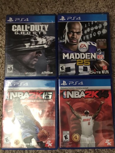 PS4 video games.