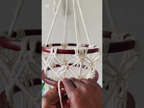 Easy DIY Macrame Hanging Basket | Beginner Friendly Tutorial #macrametutorial #macramehangingbasket