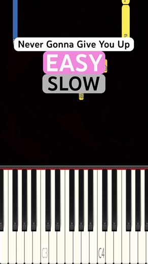 Never Gonna Give You Up 🕺 (EASY SLOW Piano Tutorial) | Rick Astley Never gonna give up the rickroll. #pianotutorial #rickastley #pianotok #easyPiano | Universal Piano