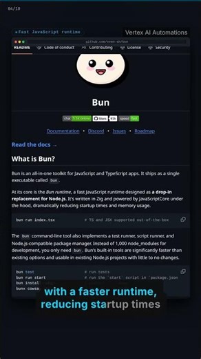 Bun: The All-in-One JavaScript Toolkit #Shorts