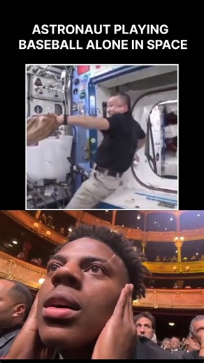 Astronaut Playing Baseball Alone in Space #short #trending #nasa