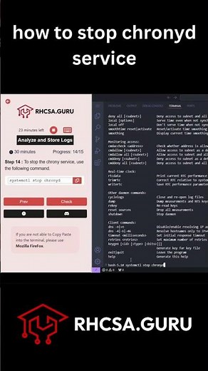 How to Stop Any Service in RHEL | Example: Chronyd Service 🚦