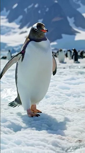 Adorable Penguin Waddle Nature's Cutest Walk! #PenguinWalk #WildlifeVideo #NatureLovers #CuteAnimal