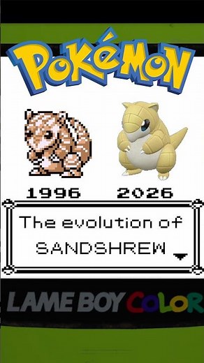 The evolution of Sandshrew in Pokemon 1996-2026 #pokemon #evolution #shorts
