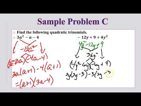 Lesson 8-3 Factor Trinomials with Leading Coefficient Greater than 1