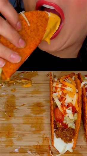 CRUNCHY CHEESY TACOS #asmr #taco #cheesy #food #mukbang