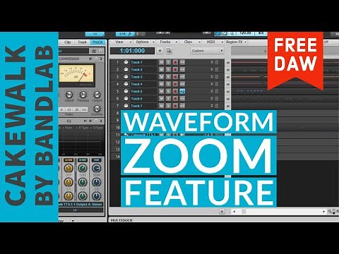 Audio Clip Waveform Zoom Function in Cakewalk