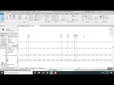 Autodesk Revit - Elevation : Grid Lines
