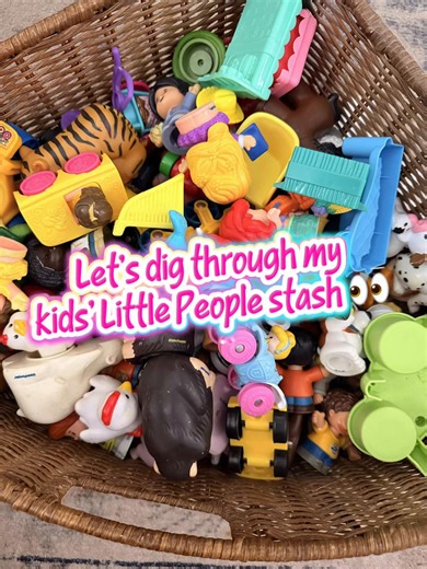 Come dig through my kids’ toy stash with me and check out some of their 2000s & 2010s Fisher-Price Little People 🧸✨ There’s something about this era of Little People that is just SO good. The Disney characters, animals, tiny vehicles, random accessories… and somehow my kids have accumulated an entire basket of them 😂 Which one would you be digging out first? 👀 #FisherPrice #LittlePeople #FisherPriceLittlePeople #2000sToys #2010sToys