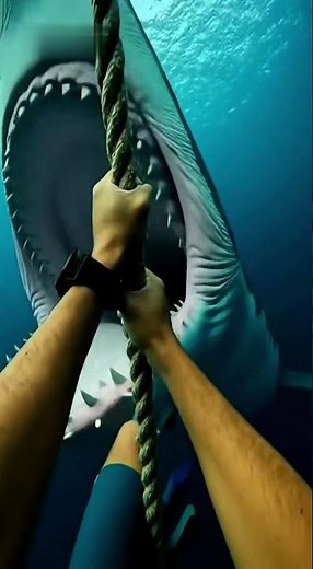 PURE TERROR! SHARK ATTACK from the Deep Abyss! 🦈#SharkAttack #Megalodon #DeepSea