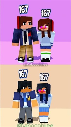 Aphmau X Aaron VS JJ Sister X JJ Brother - Who Is Taller? 😍🤔 #aphmau Maizen Minecraft Animation