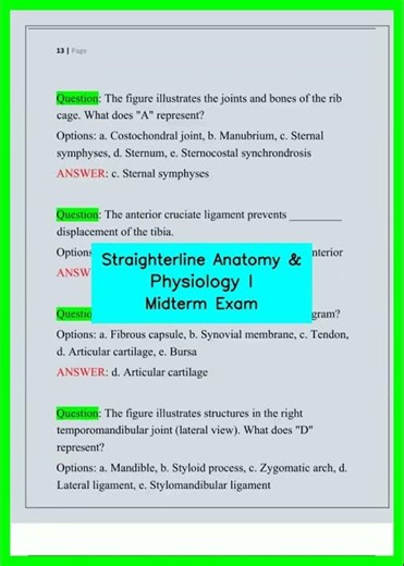 Straighterline Anatomy & Physiology I Midterm Exam video