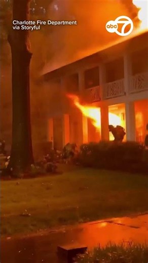 Firefighter Dodges Flames Bursting From North Carolina Home