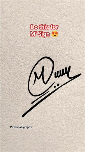 How to write M letter signature ♥️? #shorts