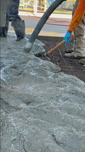 Watch concrete get laid down properly #satisfying #construction