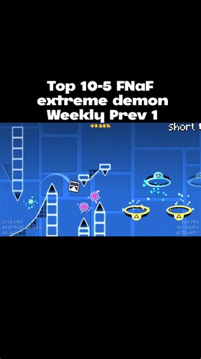WEEKLY PREVIEW 1. Top 4 XL FNaF Extreme Demon! #geometrydash #gaming #extremedemon #fnaf #fypシ