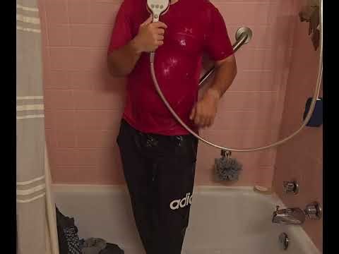 Shower in Athletic Clothes