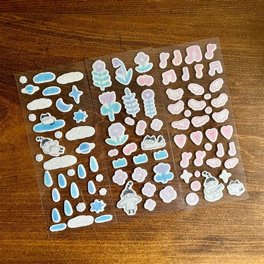 Fuzzy 3D Sticker Sheet - Etsy