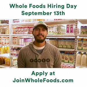 296K views · 2.2K reactions | Whole Foods Hiring Day is back! On September 13th, we’re dedicating the entire day to finding new Team Members across our 480+ stores. ✍️ Potential On-The-Spot Job Offers 20% Discount for Team Members Find your nearest store and apply today! www.joinwholefoods.com #wholefoodshires #teamwfm | Whole Foods Market Careers | Facebook
