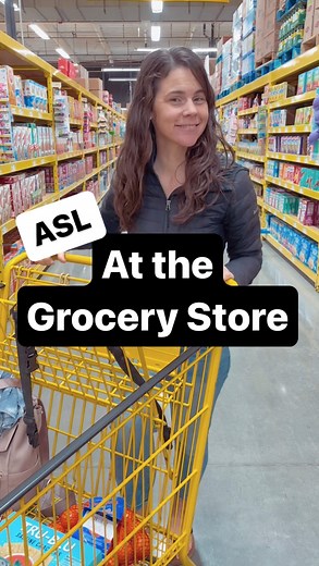 13K views · 5K reactions | Learn some signs with us at the grocery store! The routine task of grocery shopping is an opportunity to practice American Sign Language (really any place is!). Pick up items off the shelves and learn/practice with your loved ones. Maybe the trip to the grocery store can actually be fun?! #asl #learnasl #signlanguage #learnsignlanguage #learnanewlanguage #grocerystore #groceryshopping #deaf #aslwonder | ASL Wonder | Facebook