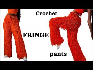 Crochet wide leg fringe pants tutorial | crochet festival fringe pants