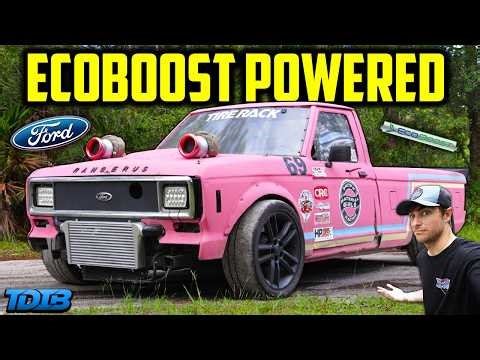 A Twin Turbo Ecoboost Swapped Ford Ranger is Hilariously Insane