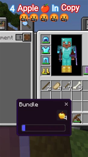 apple 🍎 copy in Minecraft duplicate #minecraft #gamer #game #gaming #shorts #vairal #edit #vlog #sub