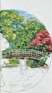 Progress of Drum Bridge Thread Painting // Part 4