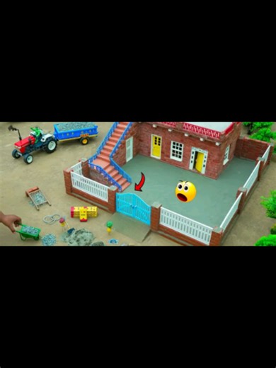 diy mini tractor framing project village part 1 making mini house #minitractor #foryoupage #framing #MiniTractor #farmingvideos