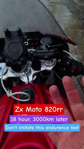 3000km covered in 18 hours on the ZXMOTO 820RR
