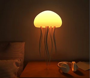 [Hot Item] Color Changing Jellyfish LED Lamp USB Rechargeable Hangable LED Night Light RGB Small Living Room Modern ABS Voice Control 10000