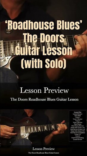 The Doors Roadhouse Blues Guitar Lesson [with Solo]