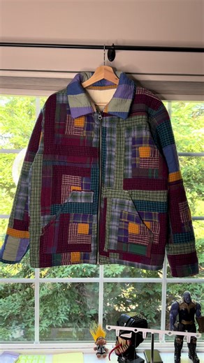 Sewing another Quilt Jacket Day 8 #sewing #upcycling #thrifting #vintage #thriftfinds