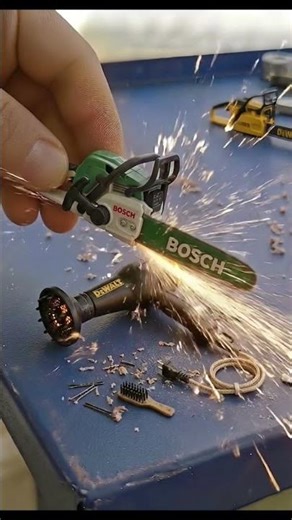 BOSCH Chainsaw vs DeWalt Dryer | Satisfying ASMR visuals 🛠️