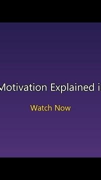 The Science of Motivation Explained in One Minute: Brain Hacks for Lasting Drive