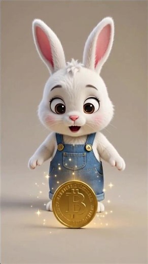 Tiny Bunny and the Spinning Golden Coin! #shorts #cartoon #animation