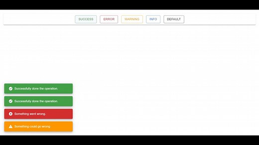React.js Notistack Library Example to Show Material Toast Notification Snackbar Messages Using JS