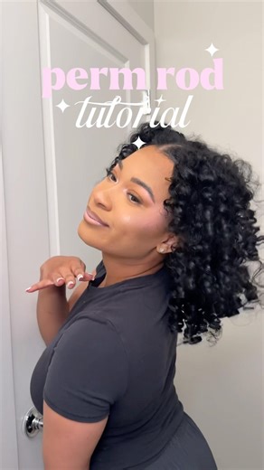🎀 PERM ROD TUTORIAL 🎀 #permrodset #rollerset #naturalhair #blackhair #fyp