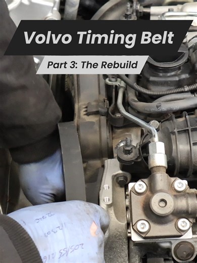 Rebuilding a Volvo Engine: Timing Belt Installation Complete