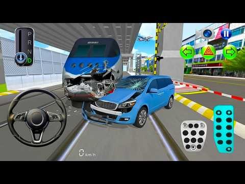 My Blue Car 😱Totally Damaged! 🚗💥 Bullet Train–3D Driving class new update 2026–my Car Vs heavy flood