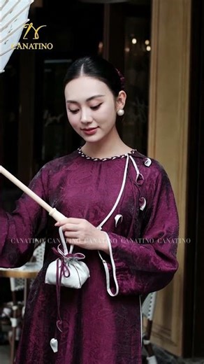 ÁO DÀI HOA VƯƠNG NHŨ SẮC_ CANATINO
