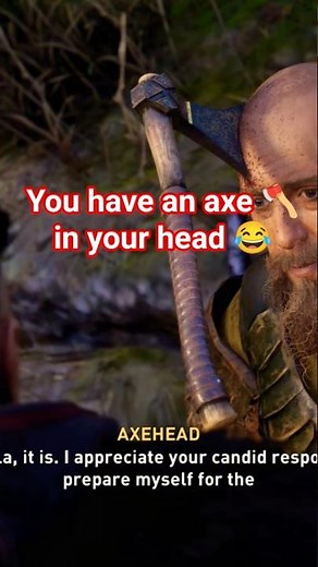 AXE IN HIS HEAD 😆 Eivor must remove it Assassin's Creed Valhalla #assassinscreedvalhalla #axeman