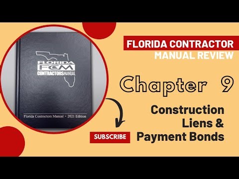 Florida Contractors Manual Chapter 9 Review for the Business and Finance Exam