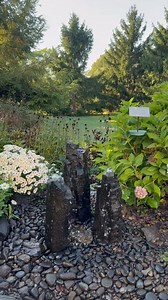 Our basalt column fountains are here to bring serenity and style to your outdoor oasis. 🌊✨ #WaterFeatures #OutdoorLiving #Fountain | Garden State Koi Pond & Waterfall Design Center