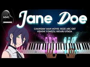 Jane Doe (Chainsaw Man : Reze Arc OST) piano cover/tutorial + sheet music