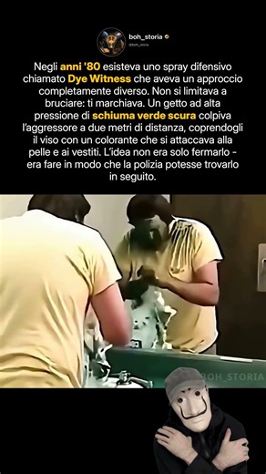 Lo spray che marchiava gli aggressori il Dye Witness degli anni '80