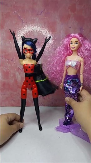 satisfying & unboxing pink 🩷 mermaid & Ladybug Miraculous