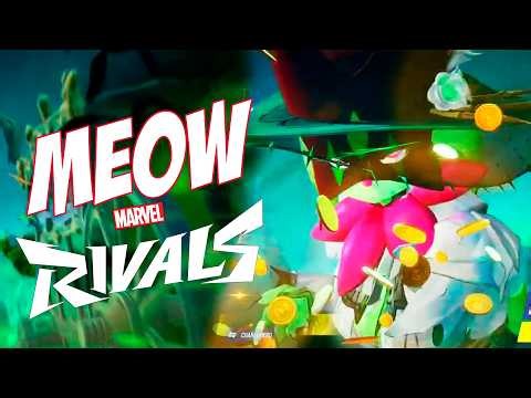 Meowscarada in Marvel Rivals — Hela Disco skin [MOD]