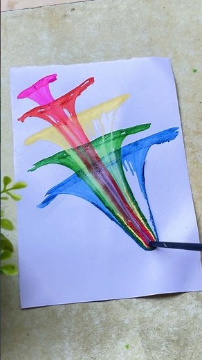 Thread + Paint = DIY Fun! 🎨😲#diyart #threadart #art #craft #diy #painting #shorts